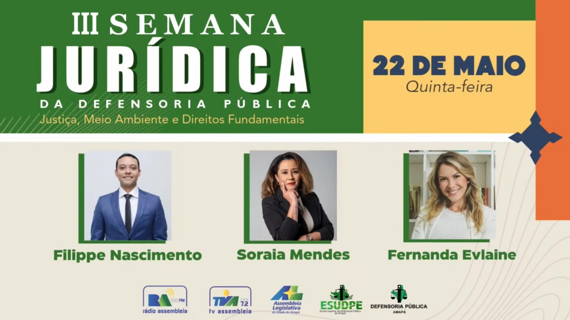 Capa do video III Semana Jurídica da Defensoria Pública do Amapá -Dia 2
